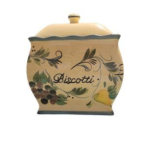HOMEMADE FOR NONNI'S VINTAGE BISCOTTI COOKIE OR FRUIT JAR.  ^